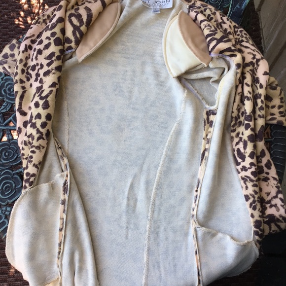 St. John-Marie Gray Animal Print Duster - Picture 8 of 8